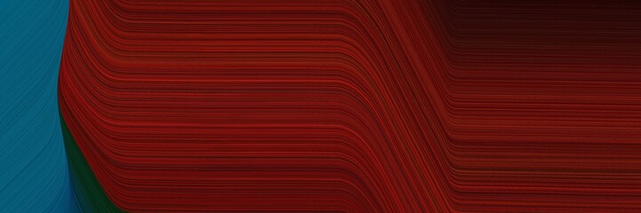 Poster - decorative horizontal header with dark red, very dark red and dark slate gray colors. dynamic curved lines with fluid flowing waves and curves