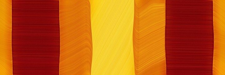 Poster - modern horizontal banner with dark orange, vivid orange and maroon colors. dynamic curved lines with fluid flowing waves and curves