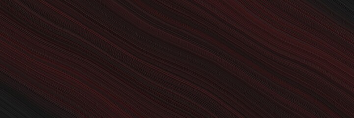Poster - flowing designed horizontal banner with very dark pink, old mauve and black colors. dynamic curved lines with fluid flowing waves and curves