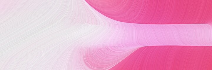 Poster - surreal horizontal header with lavender, pale violet red and pastel magenta colors. dynamic curved lines with fluid flowing waves and curves