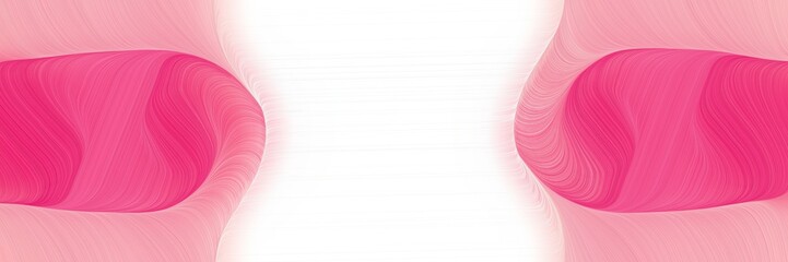 Poster - modern horizontal banner with pastel magenta, moderate pink and pale violet red colors. dynamic curved lines with fluid flowing waves and curves