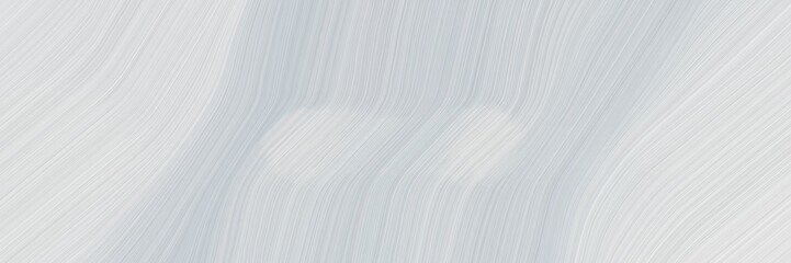 Poster - dynamic horizontal banner with light gray, white smoke and lavender colors. dynamic curved lines with fluid flowing waves and curves