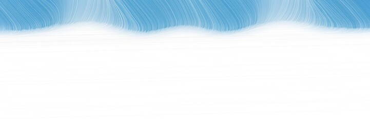 Poster - flowing horizontal banner with corn flower blue, white smoke and light blue colors. dynamic curved lines with fluid flowing waves and curves