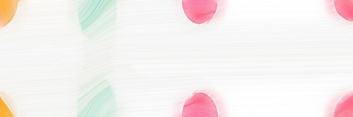 Poster - artistic horizontal header with white smoke, light coral and pastel orange colors. dynamic curved lines with fluid flowing waves and curves