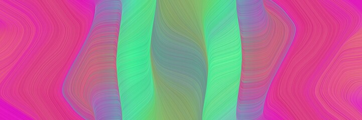 Poster - colorful horizontal header with mulberry , medium aqua marine and gray gray colors. dynamic curved lines with fluid flowing waves and curves