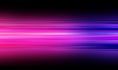 Poster - abstract blured neon violet and blue light on black background