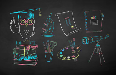 Wall Mural - set of education symbol objects