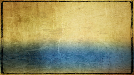 Blue and Gold Aged Paper Texture