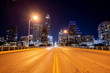 traffic in the city of austin at night