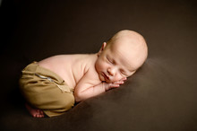 Lovely Newborn Baby Boy Sleeping Toshie Up Pose