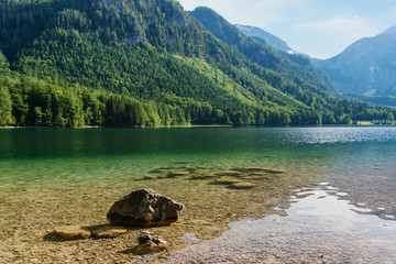 Wall Mural - Langbathsee lake in austrian Alps