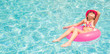© Morgan Studio - Pretty little girl in swimming pool, summer vacations.
