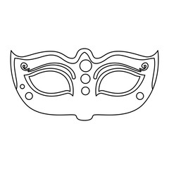 Sticker - elegant mask fantasy isolated icon