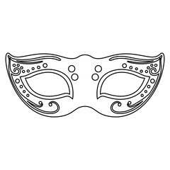 Sticker - elegant mask fantasy isolated icon