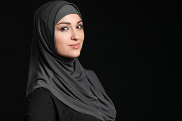 Poster - Beautiful Arab woman on dark background