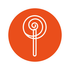 Poster - lollipop round retro isolated icon