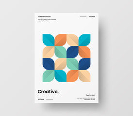 Amazing business presentation vector A4 vertical orientation front page mock up. Modern corporate report cover abstract geometric illustration design layout. Company identity brochure template.