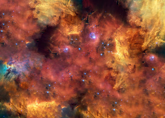 Wall Mural - star forming region somewhere in deep space in bright colours. science fiction wallpaper. elements o