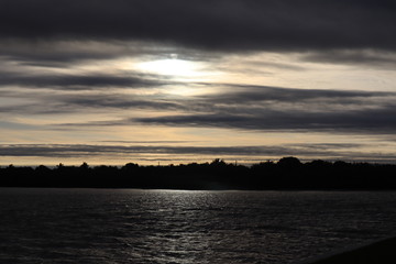 sunset at the river