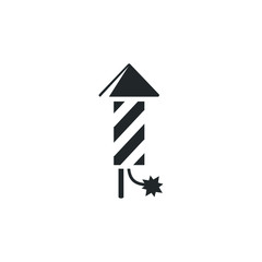 Leinwandbilder - Fireworks rocket icon template color editable. Fireworks rocket vector sign isolated on white background illustration for graphic and web design.