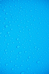 water drops on blue background.