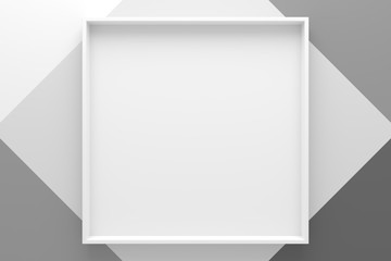 Wall Mural - abstract background of rectangle shape tray. 3d rendering.
