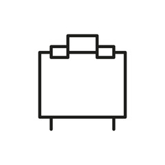 Sticker - Simple briefcase line icon.