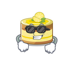 Poster - Super cool lemon cake character wearing black glasses