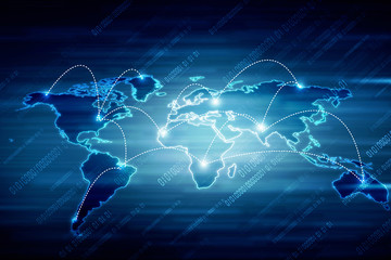 2d illustration world map abstract background