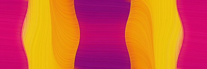 Aufkleber - dynamic header design with vivid orange, medium violet red and amber colors. fluid curved flowing waves and curves