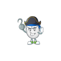 Sticker - Calm one hand Pirate white mouse mascot design wearing hat