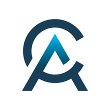 Blue Letter C Font Letter Circle Triangle Arrow Logo Design Ca