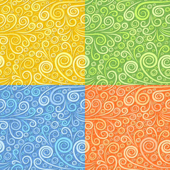 Poster - The Set of Seamless backgrounds with pattern.