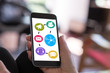 © thodonal - Network communication concept on a smartphone