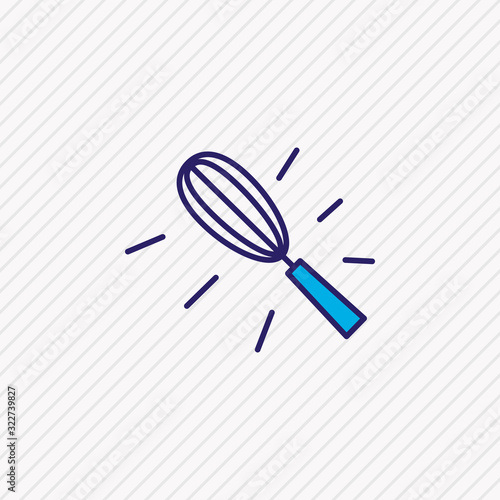 Cuadros en Lienzo Vector illustration of whisk icon colored line