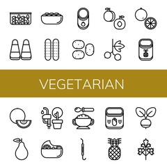 Canvas Print - vegetarian simple icons set