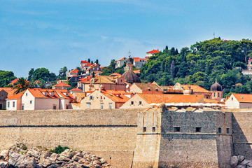 Canvas Print - Dubrovnik Fortress and Old city