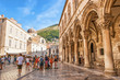 People at Rector Palace on Stradun Street in Dubrovnik
