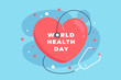 World health day background flat design.Vector