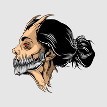 Beauty Demon Head Illustration