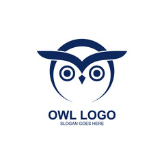 Wall Mural - Owl silhouette logo design