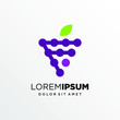 © rieddroid - Initial Letter F with Grapes fruit