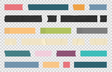 adhesive tape, sticky paper stripes. colorful stripes and pieces of duct paper, scotch or washi pape