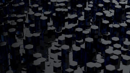 Wall Mural - abstract 3d tech background dark glass