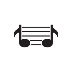 Poster - Music note icon symbol logo design