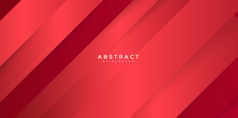 Wall Mural - Red bright line cut shadow abstract background vector illustration for presentation design. Abstract modern background gradient color. Red maroon and white gradient with stylish line and square