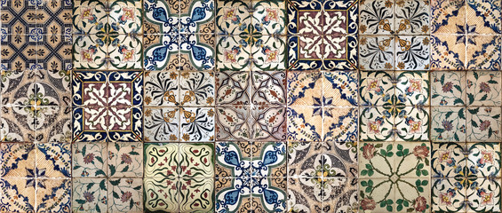 Wall Mural - Background of vintage ceramic tiles