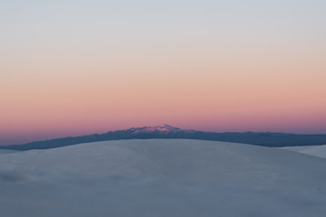 Wall Mural - Sierra Blanca during sunset at White Sands National Park in Alamogordo, New Mexico. 