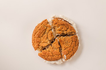 Wall Mural - Delicious oatmeal cookies with cottage cheese cream