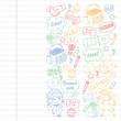 © rudut2015 - Dialog clouds with HELLO Vector pattern for language class, online courses. English, arabic, italian, japanese, spanish, chinese, german.